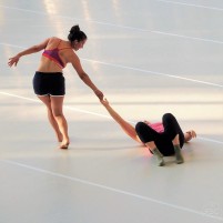A modern dance workshop