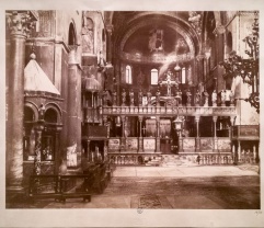 Interior photograph of Saint Mark's Basilica from 1864 (printed in 1893)