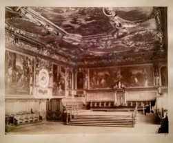 Three ceiling paintings in the Doge's Palace are examples of Naya's black and white photographs of paintings.