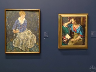 The current version of Schiele´s painting side by side with Faistauer´s