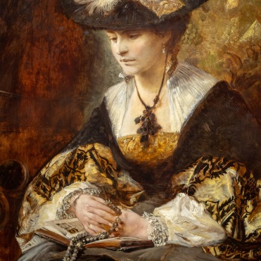 Portrait of Countess Palffy (Praying woman), Hans Makart, 1880
